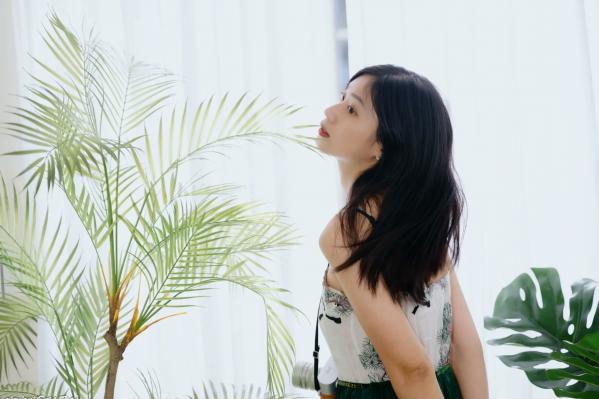    若颖 - 森系吊带长裙写真，清新治愈氧气少女，唯美私房摄影第103张图片