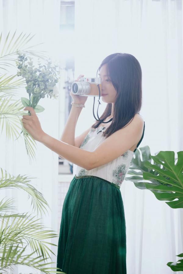    若颖 - 森系吊带长裙写真，清新治愈氧气少女，唯美私房摄影第110张图片