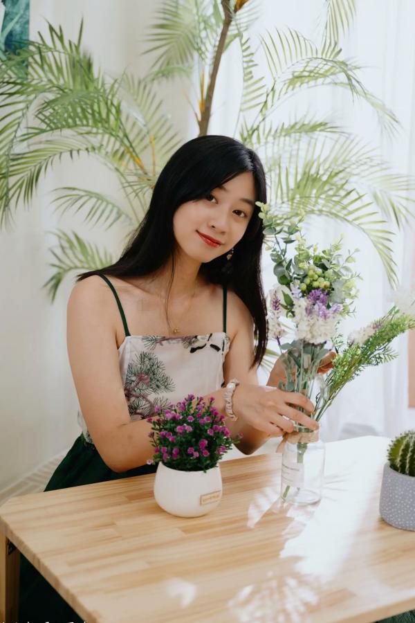    若颖 - 森系吊带长裙写真，清新治愈氧气少女，唯美私房摄影第119张图片
