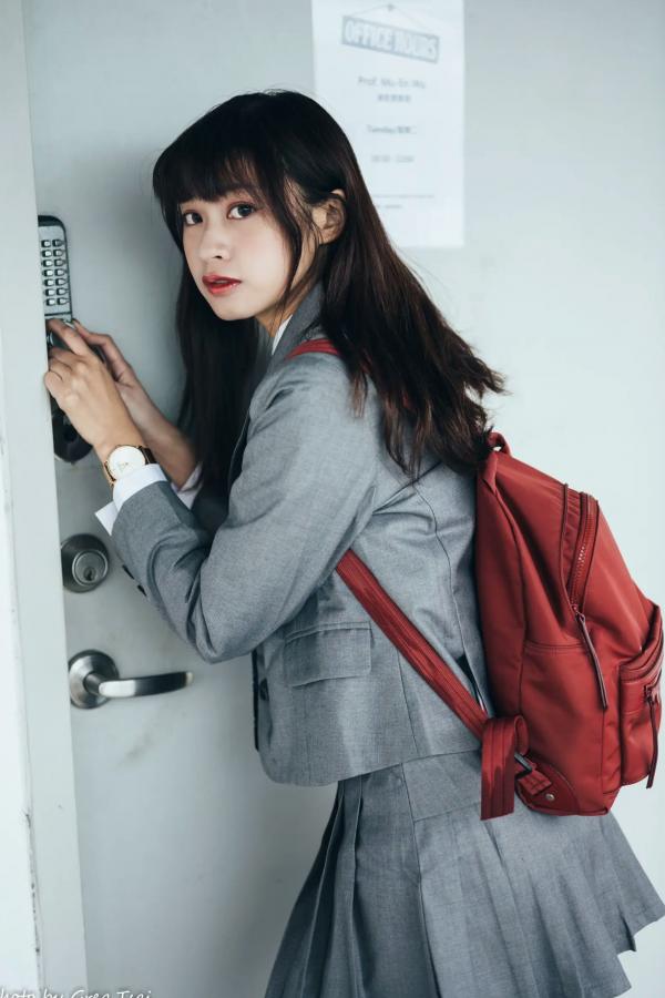    若颖 - 北科大校园青春私房照，清纯学妹校服校园风系列第78张图片