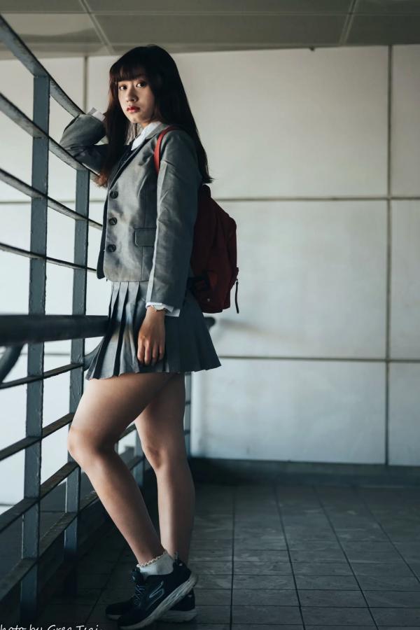    若颖 - 北科大校园青春私房照，清纯学妹校服校园风系列第84张图片