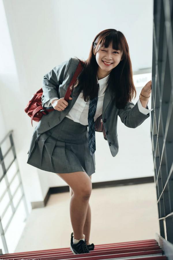    若颖 - 北科大校园青春私房照，清纯学妹校服校园风系列第88张图片