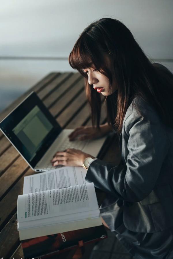    若颖 - 北科大校园青春私房照，清纯学妹校服校园风系列第96张图片
