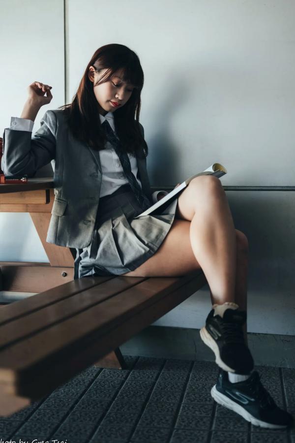    若颖 - 北科大校园青春私房照，清纯学妹校服校园风系列第108张图片