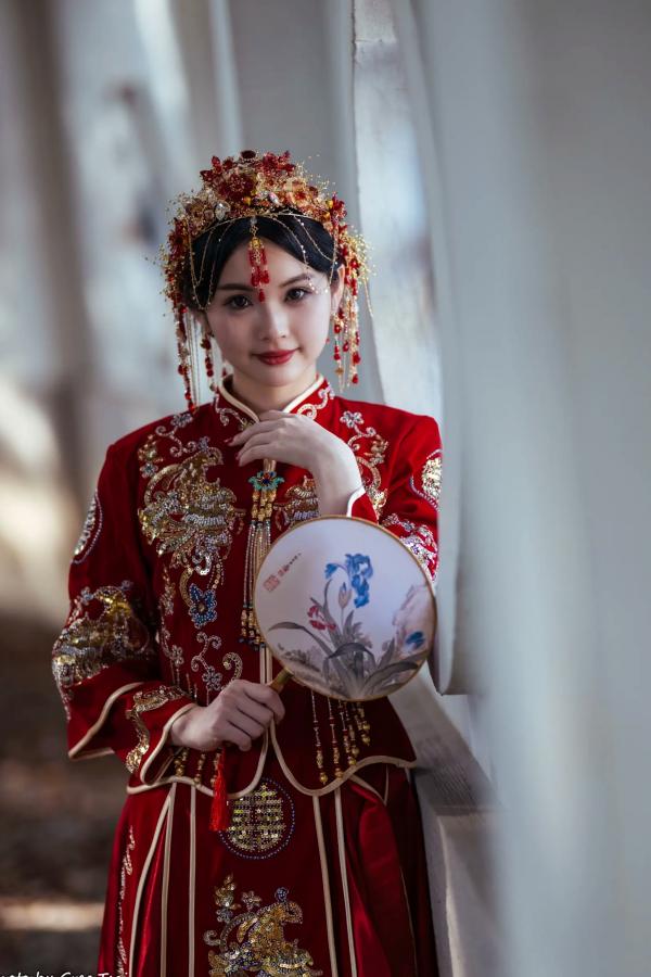    米浆 - 古典优雅秀禾服新娘写真，唯美樱花古风摄影 [67P]第2张图片