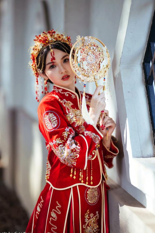    米浆 - 古典优雅秀禾服新娘写真，唯美樱花古风摄影 [67P]第6张图片