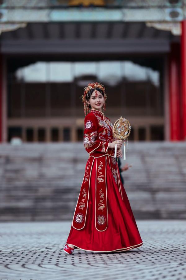    米浆 - 古典优雅秀禾服新娘写真，唯美樱花古风摄影 [67P]第8张图片