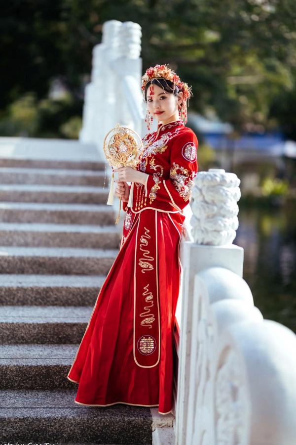    米浆 - 古典优雅秀禾服新娘写真，唯美樱花古风摄影 [67P]第13张图片