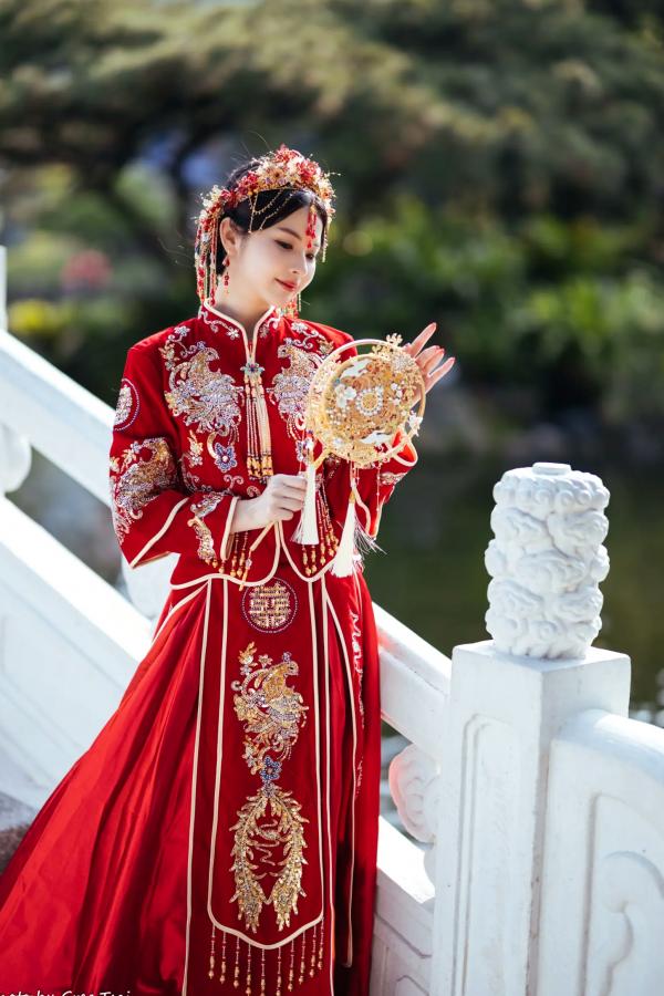    米浆 - 古典优雅秀禾服新娘写真，唯美樱花古风摄影 [67P]第15张图片