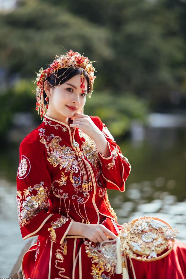    米浆 - 古典优雅秀禾服新娘写真，唯美樱花古风摄影 [67P]第22张图片