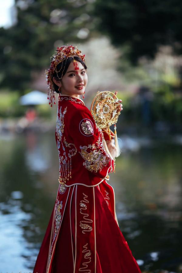    米浆 - 古典优雅秀禾服新娘写真，唯美樱花古风摄影 [67P]第29张图片