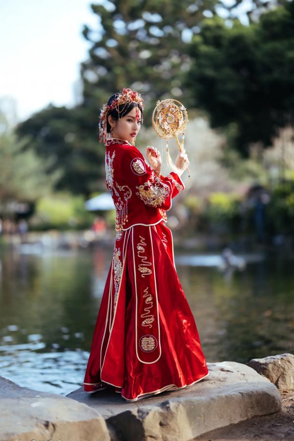    米浆 - 古典优雅秀禾服新娘写真，唯美樱花古风摄影 [67P]第30张图片
