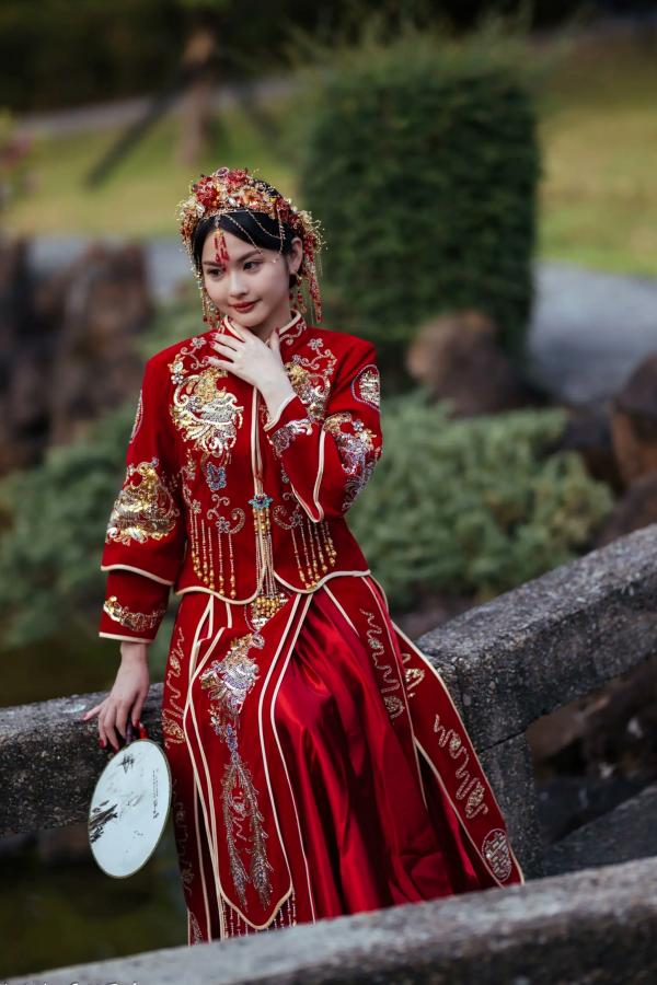    米浆 - 古典优雅秀禾服新娘写真，唯美樱花古风摄影 [67P]第40张图片