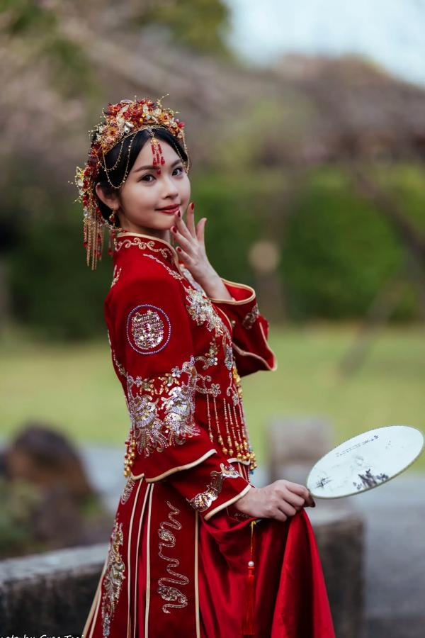    米浆 - 古典优雅秀禾服新娘写真，唯美樱花古风摄影 [67P]第42张图片