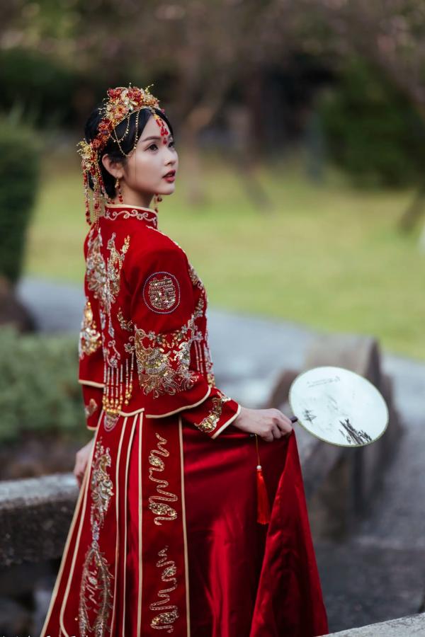    米浆 - 古典优雅秀禾服新娘写真，唯美樱花古风摄影 [67P]第44张图片