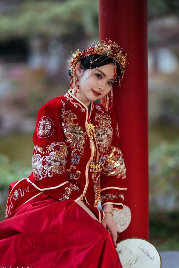    米浆 - 古典优雅秀禾服新娘写真，唯美樱花古风摄影 [67P]第55张图片