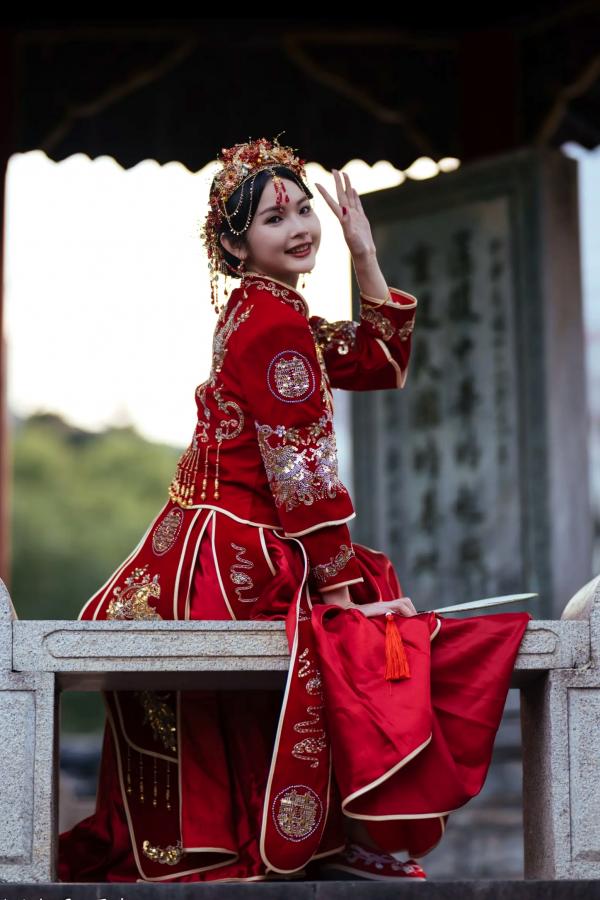    米浆 - 古典优雅秀禾服新娘写真，唯美樱花古风摄影 [67P]第57张图片