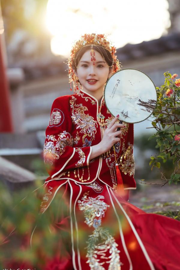   米浆 - 古典优雅秀禾服新娘写真，唯美樱花古风摄影 [67P]第59张图片