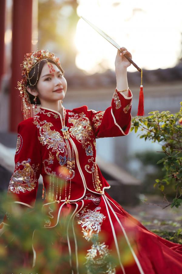    米浆 - 古典优雅秀禾服新娘写真，唯美樱花古风摄影 [67P]第60张图片