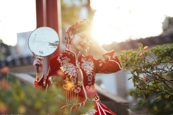    米浆 - 古典优雅秀禾服新娘写真，唯美樱花古风摄影 [67P]第61张图片