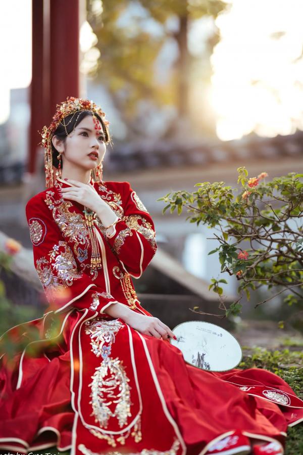    米浆 - 古典优雅秀禾服新娘写真，唯美樱花古风摄影 [67P]第62张图片