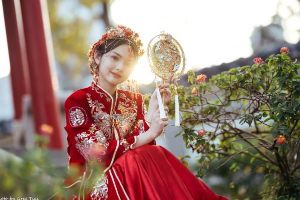    米浆 - 古典优雅秀禾服新娘写真，唯美樱花古风摄影 [67P]第63张图片