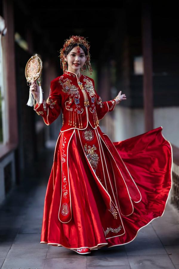    米浆 - 古典优雅秀禾服新娘写真，唯美樱花古风摄影 [67P]第67张图片