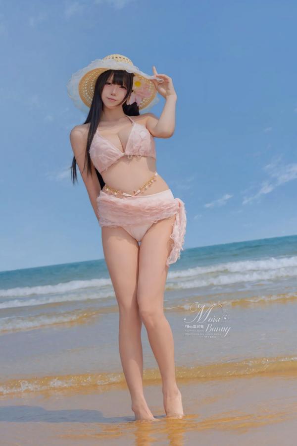    咬一口兔娘 - 粉红假日海边比基尼私房写真，极致纯欲风情展现火辣身材与迷人美腿，童颜巨乳女神绝美诱惑大片 [97P]第11张图片