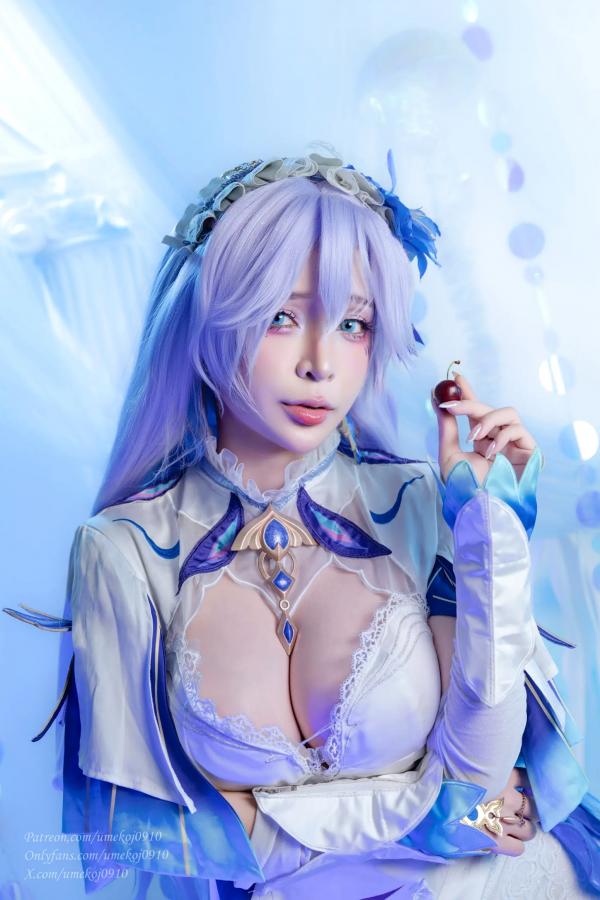    Umeko J - Cantarella Wuthering Waves 梦幻紫发二次元Cosplay性感私房写真第4张图片