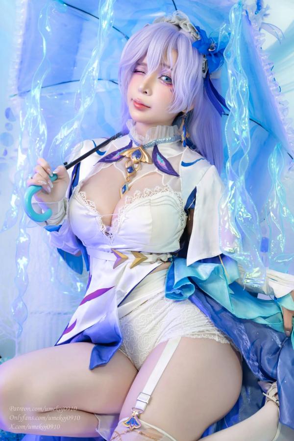    Umeko J - Cantarella Wuthering Waves 梦幻紫发二次元Cosplay性感私房写真第17张图片