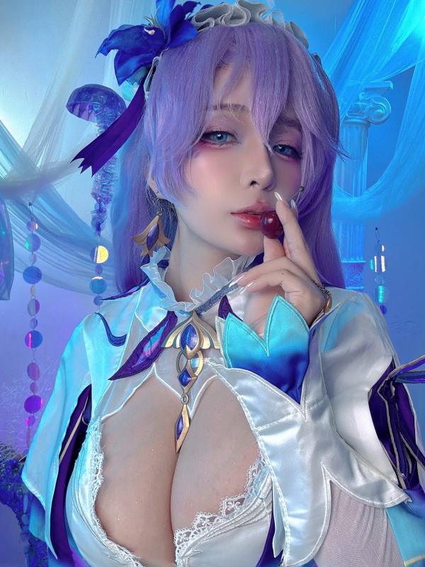   Umeko J - Cantarella Wuthering Waves 梦幻紫发二次元Cosplay性感私房写真第57张图片