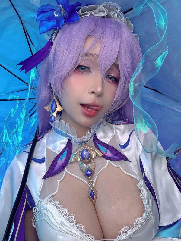    Umeko J - Cantarella Wuthering Waves 梦幻紫发二次元Cosplay性感私房写真第59张图片