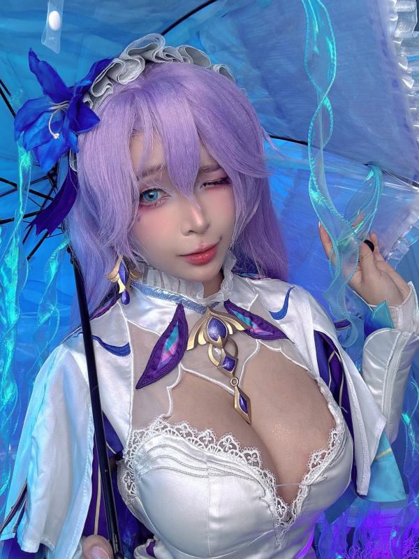    Umeko J - Cantarella Wuthering Waves 梦幻紫发二次元Cosplay性感私房写真第61张图片