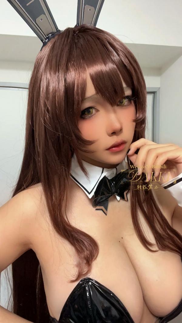    Dakki伊 - 诺亚尔兔女郎COS私房写真 [50P] - 性感漆皮连体衣与渔网袜诱惑，极致身材cosplay角色扮演大尺度佳作第18张图片