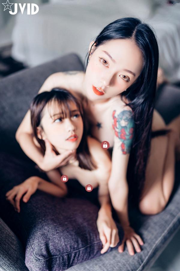    JVID-飘飘与妍妍：巨乳圣诞女神与她的麋鹿宠物，浴室私房互动大尺度写真（2019.11.06）第5张图片