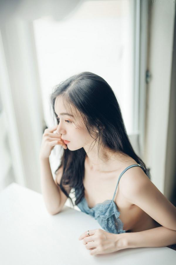    JVID-辰辰-极致诱惑蓝色两片式睡衣私房照-大尺度透明内裤拍摄-性感撩人绝美写真-2021.09.03第9张图片