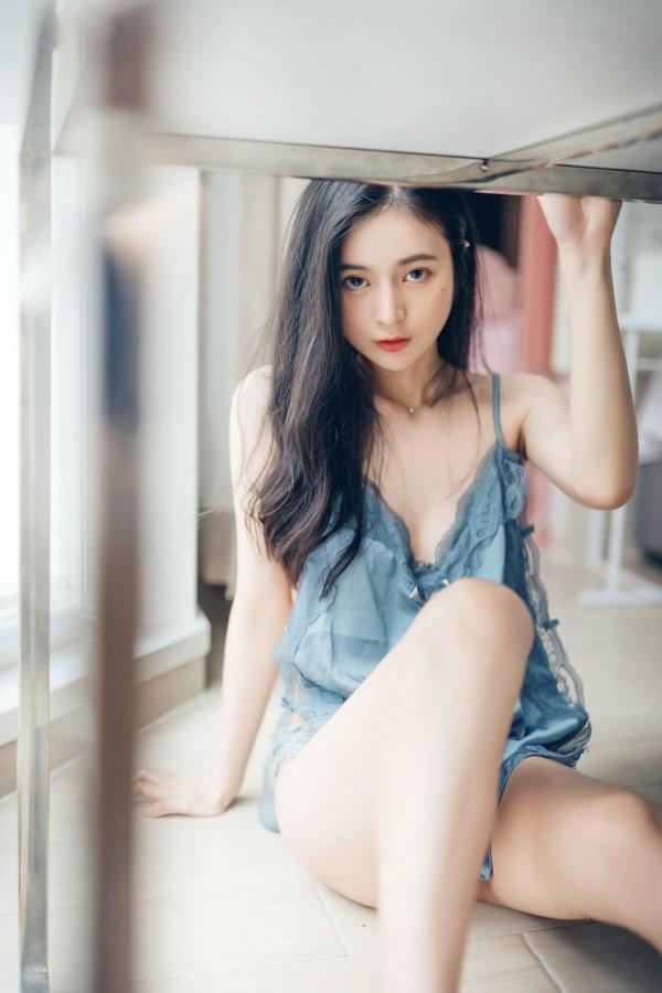    JVID-辰辰-极致诱惑蓝色两片式睡衣私房照-大尺度透明内裤拍摄-性感撩人绝美写真-2021.09.03第13张图片