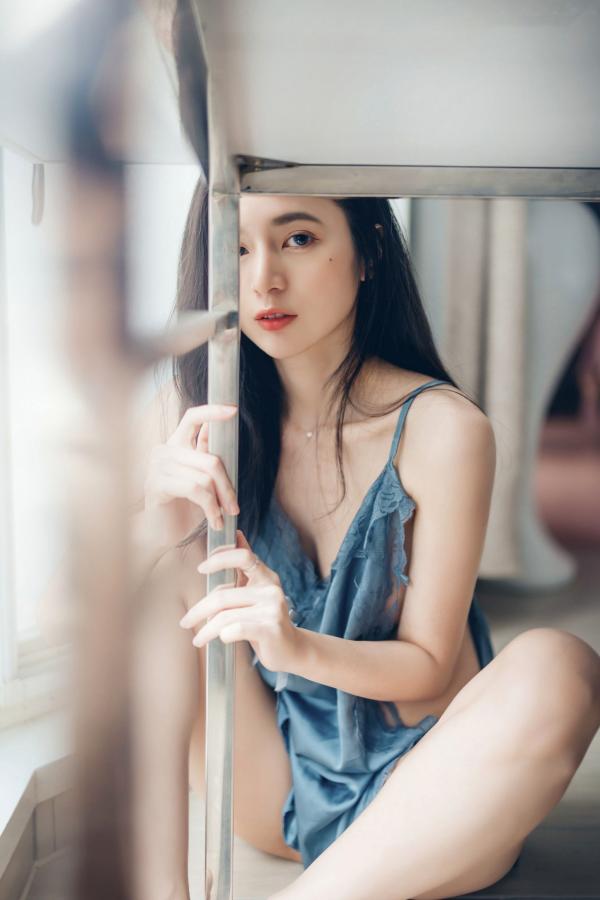    JVID-辰辰-极致诱惑蓝色两片式睡衣私房照-大尺度透明内裤拍摄-性感撩人绝美写真-2021.09.03第16张图片