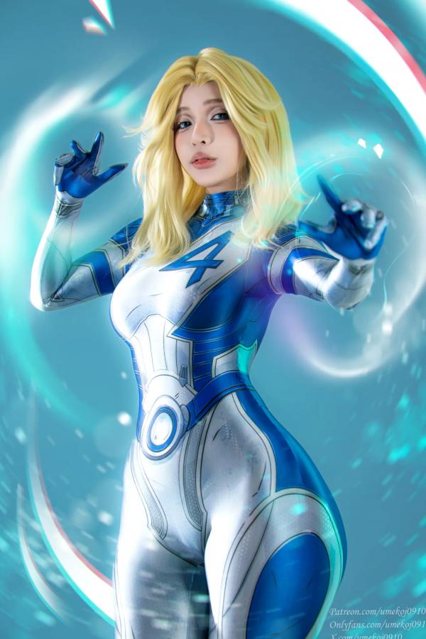    Umeko J - 苏珊·斯托姆 (Sue Storm) 战斗战损版Cosplay，曲线火辣极致诱惑 [95P]第26张图片