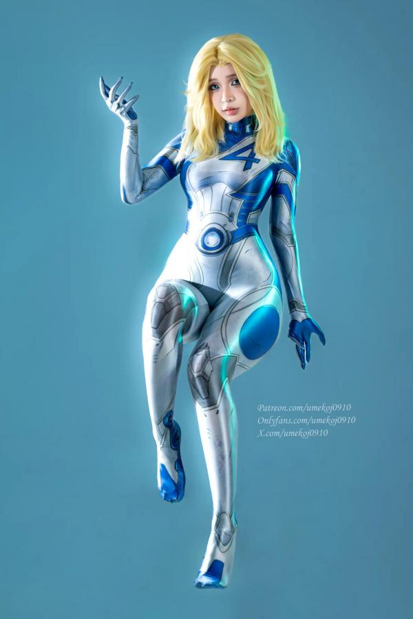    Umeko J - 苏珊·斯托姆 (Sue Storm) 战斗战损版Cosplay，曲线火辣极致诱惑 [95P]第32张图片