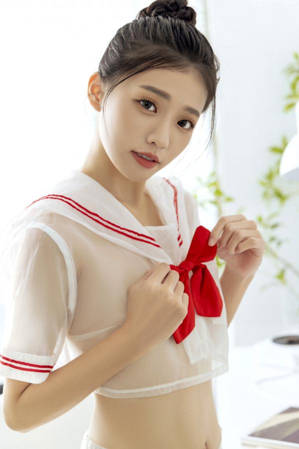    JVID妍妍-电竞少女主题写真-清纯JK校服诱惑-粉色直播间大尺度出镜-JVID月刊201第5张图片
