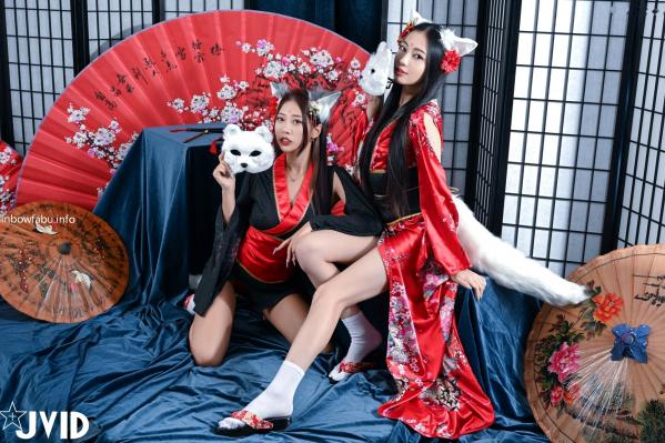    JVID美女夏暮光与玟妡化身火辣狐仙，极致诱惑古风角色扮演，大尺度私房写真集第7张图片