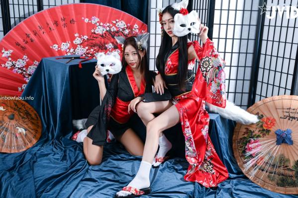    JVID美女夏暮光与玟妡化身火辣狐仙，极致诱惑古风角色扮演，大尺度私房写真集第8张图片
