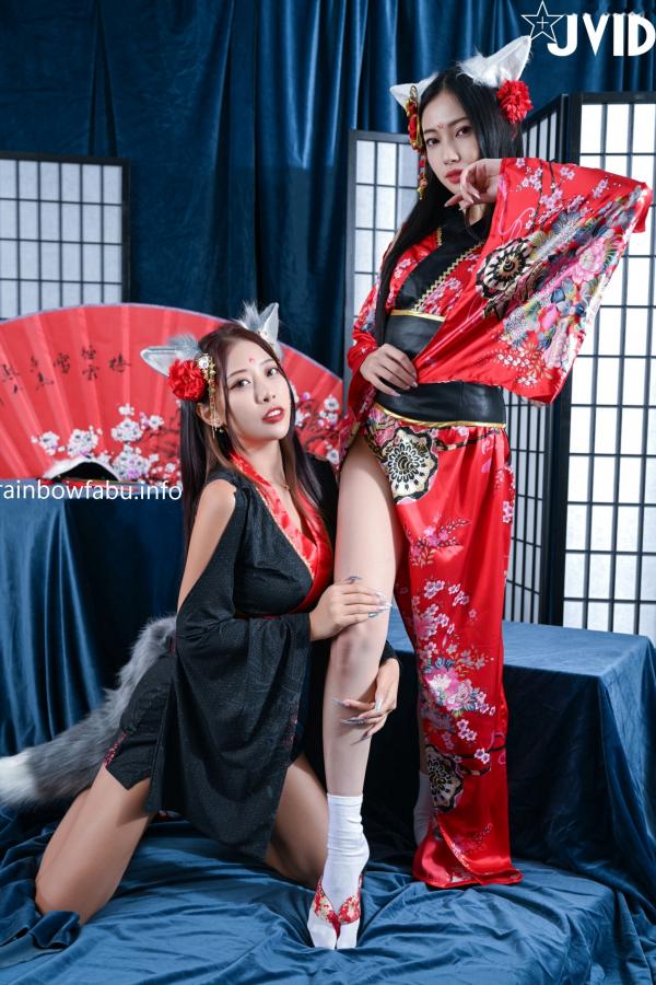    JVID美女夏暮光与玟妡化身火辣狐仙，极致诱惑古风角色扮演，大尺度私房写真集第10张图片