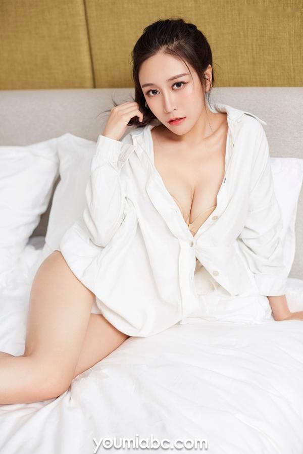    YouMi尤蜜-张茜茹《圣洁新娘》私房性感写真_白色蕾丝内衣婚纱诱惑第9张图片