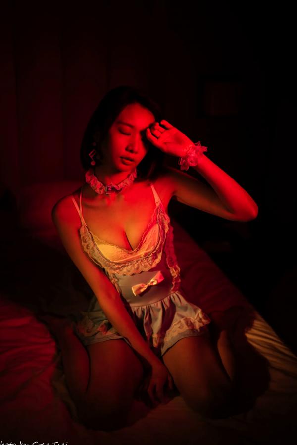    优宝 - 甜美系女仆装诱惑私房照，清新淡蓝色蕾丝展现迷人气质 [90P]第57张图片