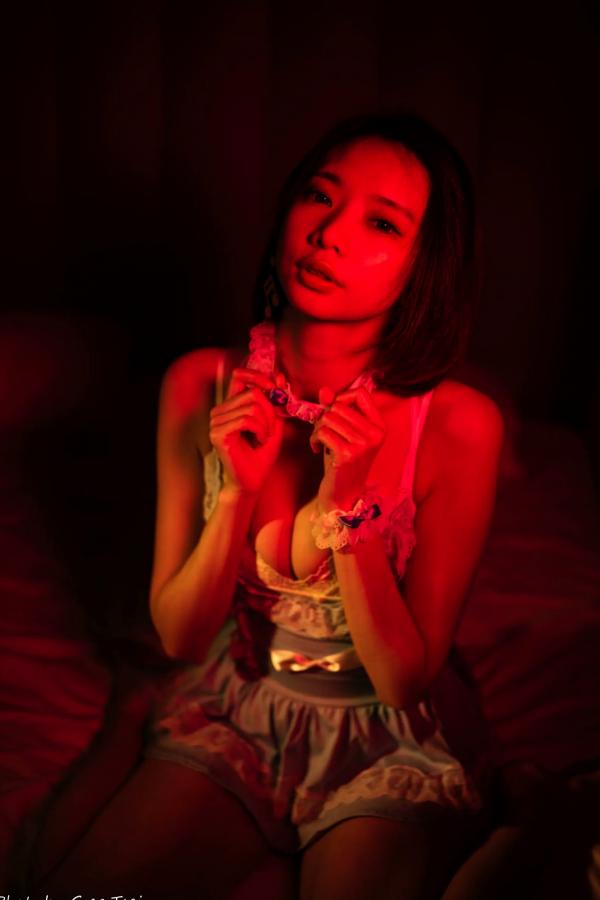    优宝 - 甜美系女仆装诱惑私房照，清新淡蓝色蕾丝展现迷人气质 [90P]第59张图片