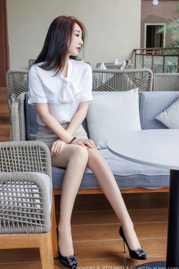    IMiss爱蜜社-735-九月生：职场制服诱惑与性感私房内衣写真，气质女神的优雅视觉盛宴第45张图片