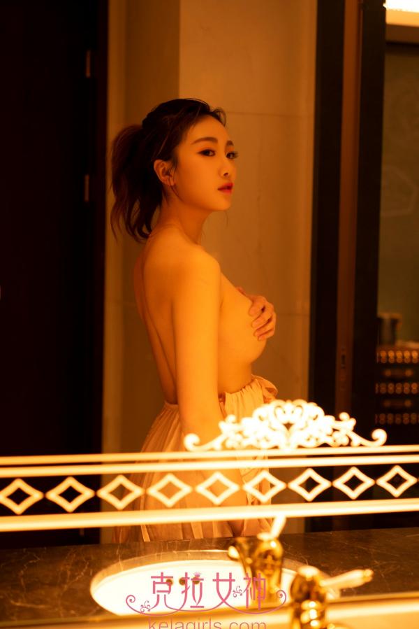    KelaGirls克拉女神-舒彤私房照-淡粉色吊带睡裙大尺度写真-金杯罩球（2019.05.20）第29张图片