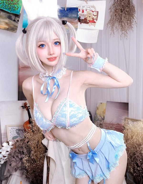    沖田凜花Rinka - 藍色兔子私房寫真，極品兔女郎角色扮演性感COS大尺度誘惑，70P高清攝影第4张图片